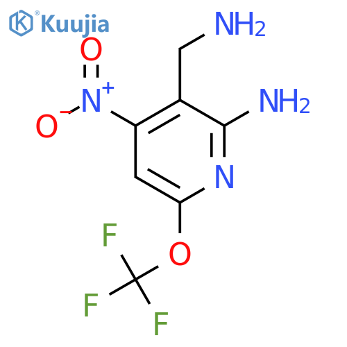 2-Amino-3-(aminomethyl)-4-nitro-6-(trifluoromethoxy)pyridine structure