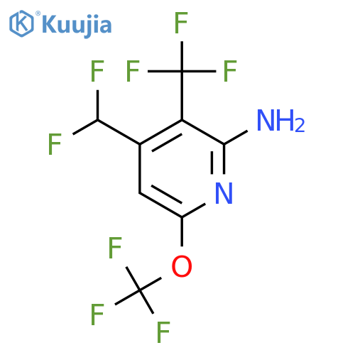 2-Amino-4-(difluoromethyl)-6-(trifluoromethoxy)-3-(trifluoromethyl)pyridine structure