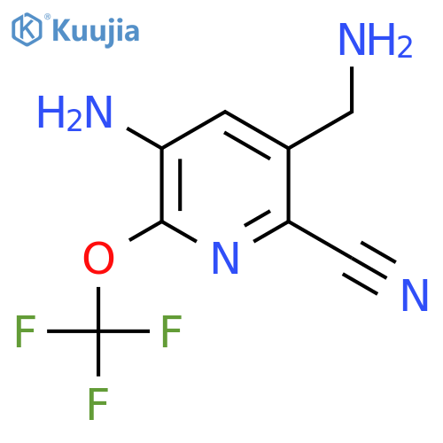 3-Amino-5-(aminomethyl)-6-cyano-2-(trifluoromethoxy)pyridine structure