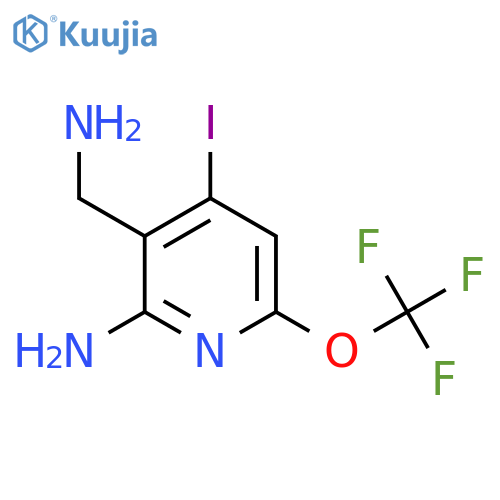 2-Amino-3-(aminomethyl)-4-iodo-6-(trifluoromethoxy)pyridine structure
