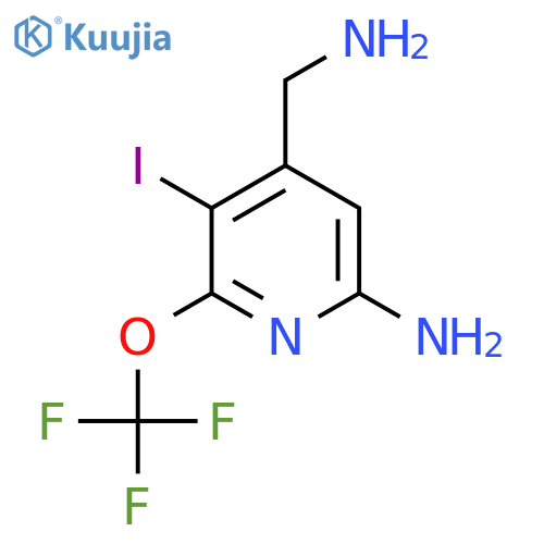 6-Amino-4-(aminomethyl)-3-iodo-2-(trifluoromethoxy)pyridine structure