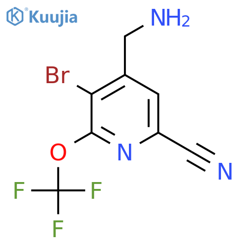 4-(Aminomethyl)-3-bromo-6-cyano-2-(trifluoromethoxy)pyridine structure