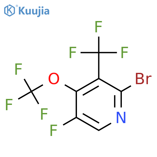 2-Bromo-5-fluoro-4-(trifluoromethoxy)-3-(trifluoromethyl)pyridine structure