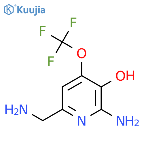 2-Amino-6-(aminomethyl)-3-hydroxy-4-(trifluoromethoxy)pyridine structure