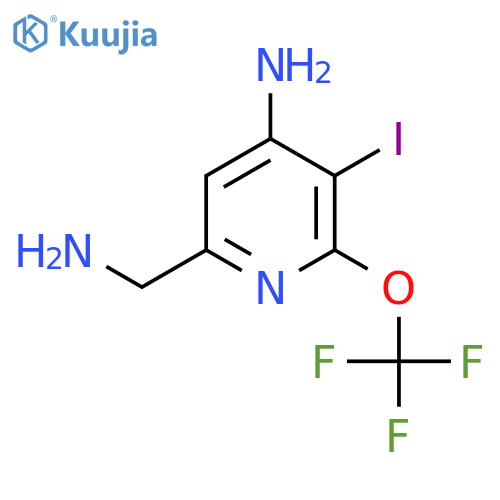4-Amino-6-(aminomethyl)-3-iodo-2-(trifluoromethoxy)pyridine structure