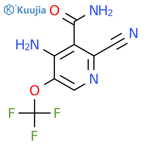 4-Amino-2-cyano-5-(trifluoromethoxy)pyridine-3-carboxamide structure