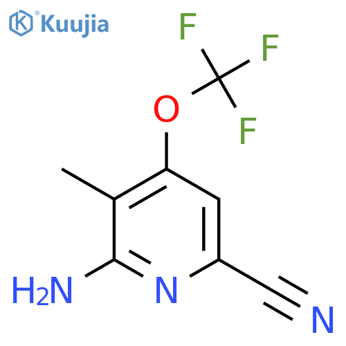 2-Amino-6-cyano-3-methyl-4-(trifluoromethoxy)pyridine structure