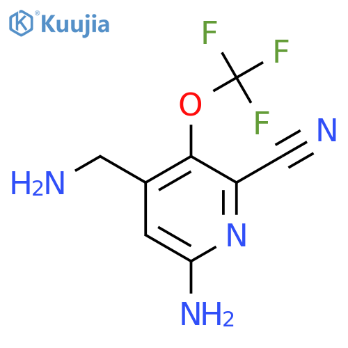 6-Amino-4-(aminomethyl)-2-cyano-3-(trifluoromethoxy)pyridine structure