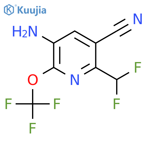 3-Amino-5-cyano-6-(difluoromethyl)-2-(trifluoromethoxy)pyridine structure