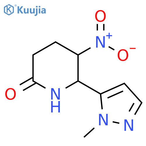 6-(2-Methylpyrazol-3-yl)-5-nitropiperidin-2-one structure