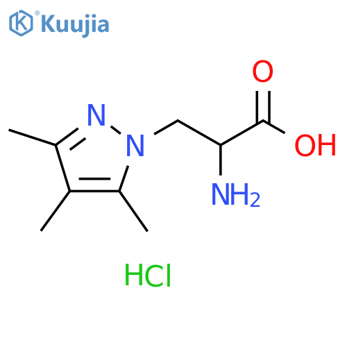 2-amino-3-(trimethyl-1H-pyrazol-1-yl)propanoic acid dihydrochloride structure