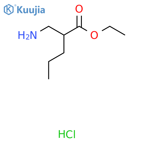 ethyl 2-(aminomethyl)pentanoate hydrochloride structure