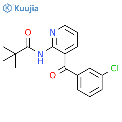 Propanamide, N-[3-(3-chlorobenzoyl)-2-pyridinyl]-2,2-dimethyl- structure