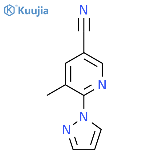 5-Methyl-6-(1H-pyrazol-1-yl)pyridine-3-carbonitrile structure