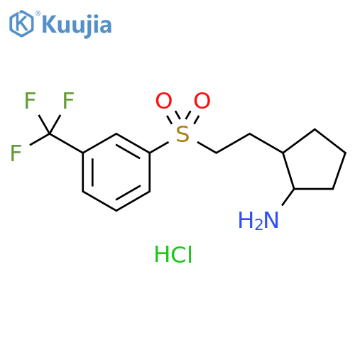 2-{2-[3-(Trifluoromethyl)benzenesulfonyl]ethyl}cyclopentan-1-amine hydrochloride structure