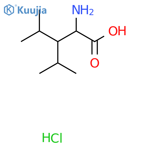 2-Amino-4-methyl-3-(propan-2-yl)pentanoic acid hydrochloride structure