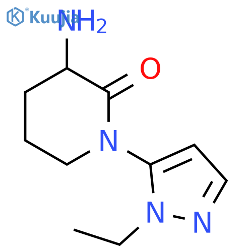 3-amino-1-(1-ethyl-1H-pyrazol-5-yl)piperidin-2-one structure