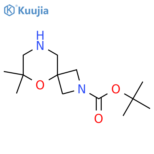 tert-butyl 6,6-dimethyl-5-oxa-2,8-diazaspiro[3.5]nonane-2-carboxylate structure