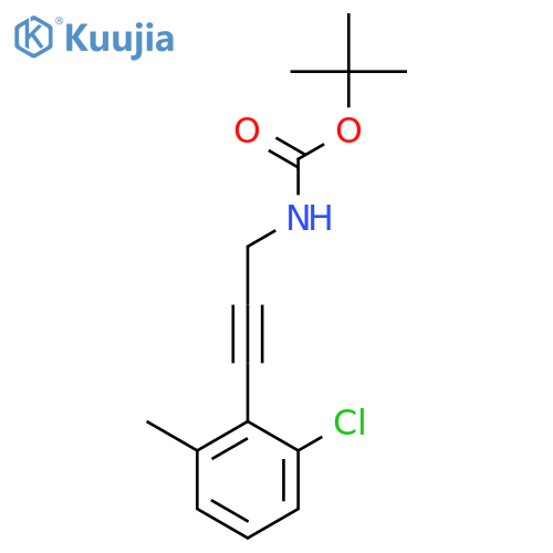 tert-Butyl N-3-(2-Chloro-6-methylphenyl)prop-2-yn-1-ylcarbamate structure