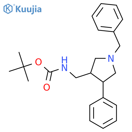tert-Butyl N-[(1-benzyl-4-phenylpyrrolidin-3-yl)methyl]carbamate structure