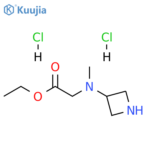 ethyl 2-[azetidin-3-yl(methyl)amino]acetate;dihydrochloride structure