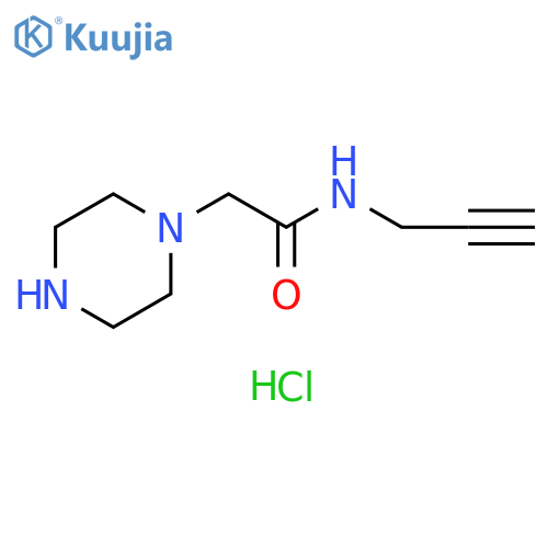 2-(piperazin-1-yl)-N-(prop-2-yn-1-yl)acetamide dihydrochloride structure