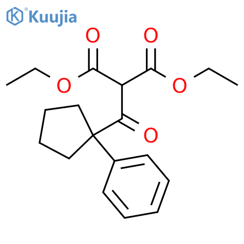 1,3-diethyl 2-(1-phenylcyclopentanecarbonyl)propanedioate structure