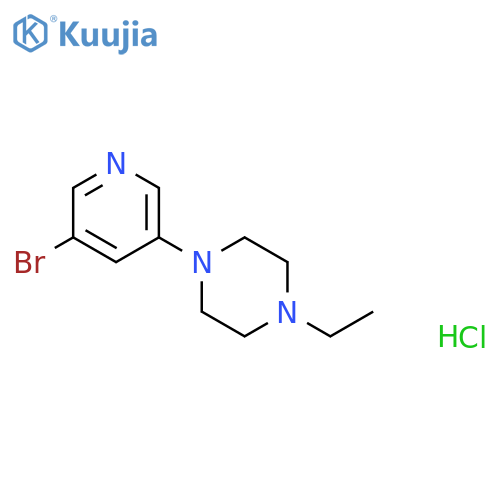1-(5-bromopyridin-3-yl)-4-ethylpiperazine dihydrochloride structure