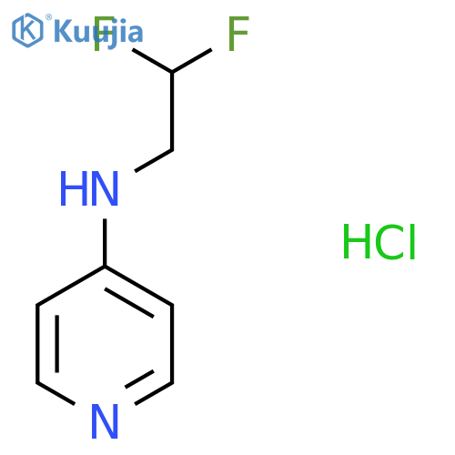 N-(2,2-Difluoroethyl)pyridin-4-amine hydrochloride structure