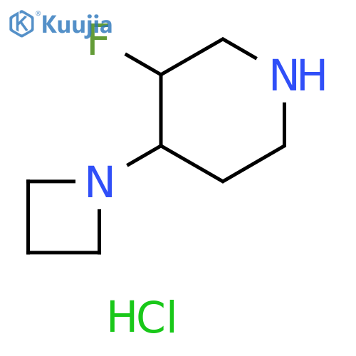 4-(azetidin-1-yl)-3-fluoropiperidine dihydrochloride structure
