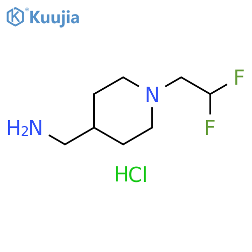 1-(2,2-Difluoroethyl)piperidin-4-ylmethanamine Dihydrochloride structure