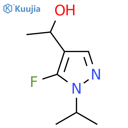 1-5-fluoro-1-(propan-2-yl)-1H-pyrazol-4-ylethan-1-ol structure