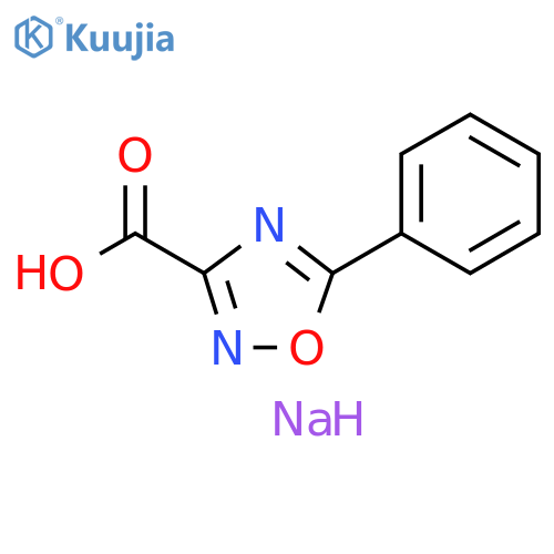 1,2,4-Oxadiazole-3-carboxylic acid, 5-phenyl-, sodium salt (1:1) structure