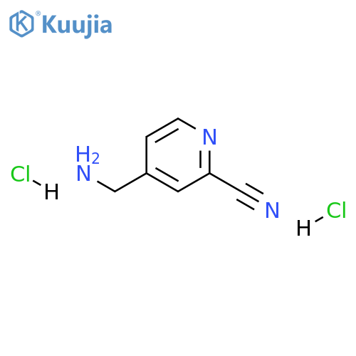 4-(aminomethyl)pyridine-2-carbonitrile dihydrochloride structure