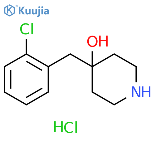 4-Piperidinol, 4-[(2-chlorophenyl)methyl]-, hydrochloride (1:1) structure
