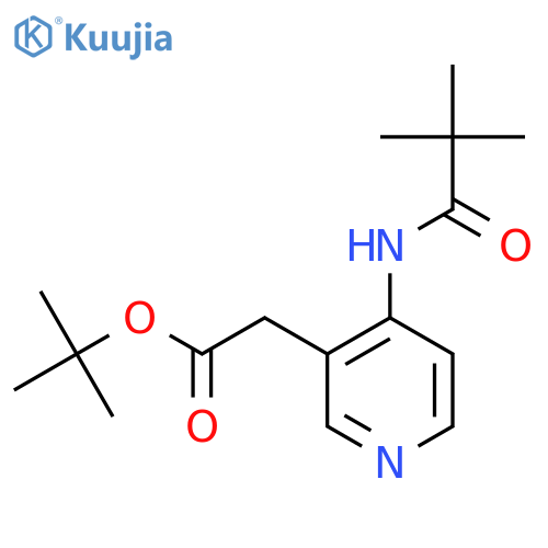 tert-Butyl 2-4-(2,2-dimethylpropanamido)pyridin-3-ylacetate structure