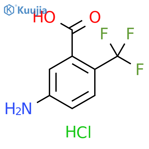 5-amino-2-(trifluoromethyl)benzoic acid hydrochloride structure