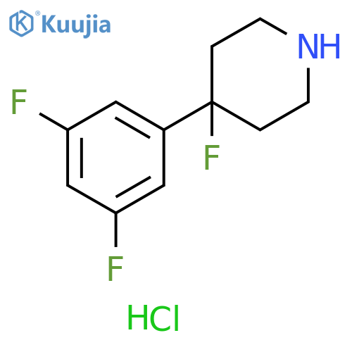 Piperidine, 4-(3,5-difluorophenyl)-4-fluoro-, hydrochloride (1:1) structure
