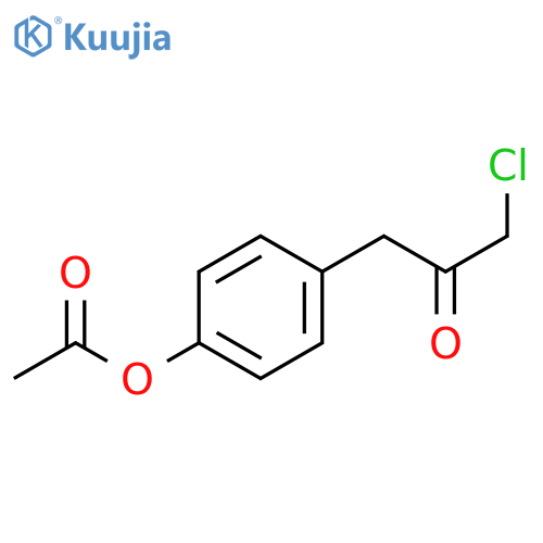 4-(3-chloro-2-oxopropyl)phenyl acetate structure