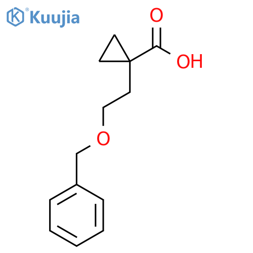 1-[2-(Benzyloxy)ethyl]cyclopropane-1-carboxylic acid structure