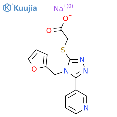Sodium;2-[[4-(furan-2-ylmethyl)-5-pyridin-3-yl-1,2,4-triazol-3-yl]sulfanyl]acetate structure