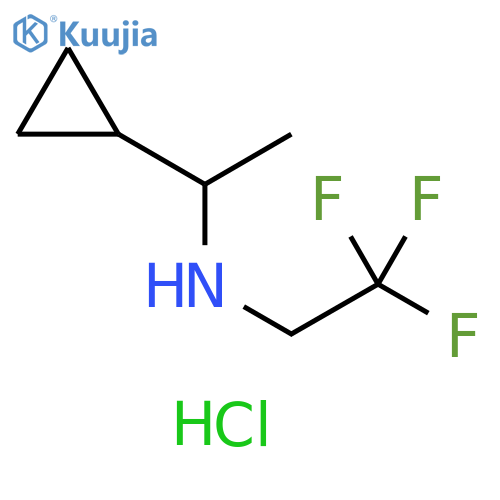 (1-cyclopropylethyl)(2,2,2-trifluoroethyl)amine hydrochloride structure