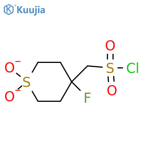 (4-fluoro-1,1-dioxo-1λ?-thian-4-yl)methanesulfonyl chloride structure