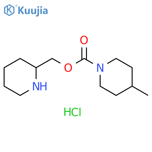 piperidin-2-ylmethyl 4-methylpiperidine-1-carboxylate hydrochloride structure