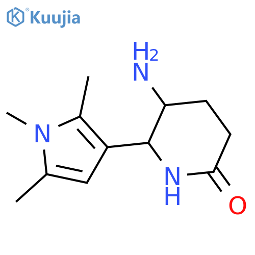 5-amino-6-(1,2,5-trimethyl-1H-pyrrol-3-yl)piperidin-2-one structure