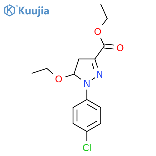 Ethyl 1-(4-chlorophenyl)-5-ethoxy-4,5-dihydro-1H-pyrazole-3-carboxylate structure
