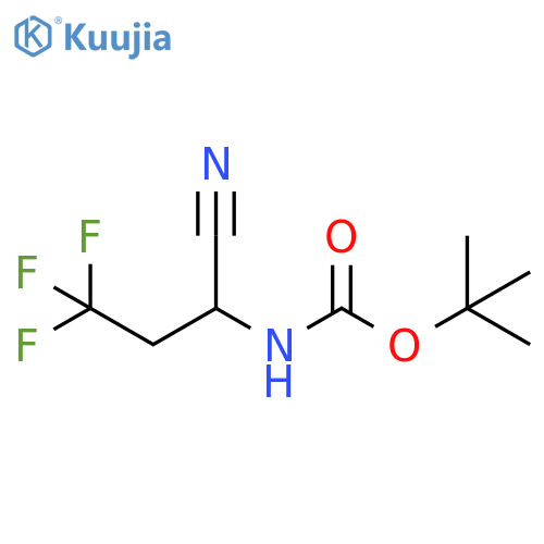 tert-butyl N-(1-cyano-3,3,3-trifluoropropyl)carbamate structure