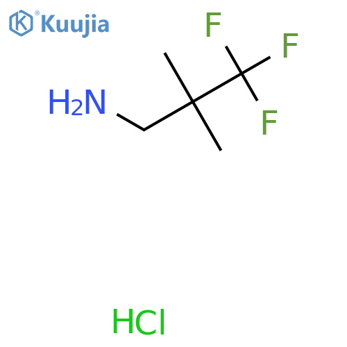 3,3,3-Trifluoro-2,2-dimethylpropan-1-amine hydrochloride structure