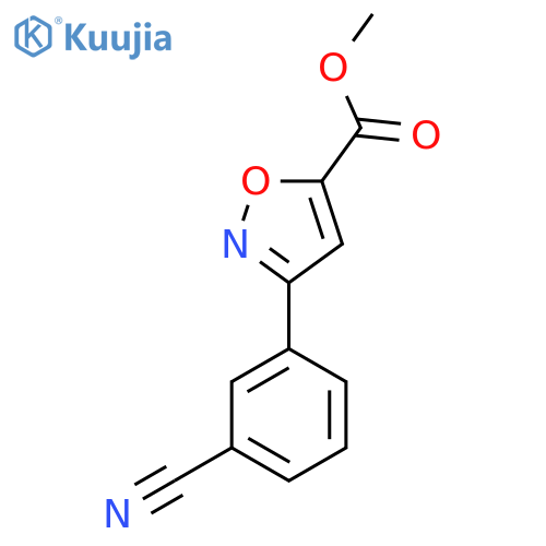 Methyl 3-(3-cyanophenyl)-1,2-oxazole-5-carboxylate structure