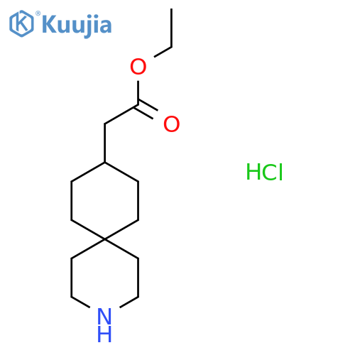 3-Azaspiro[5.5]undecane-9-acetic acid ethyl ester hydrochloride structure